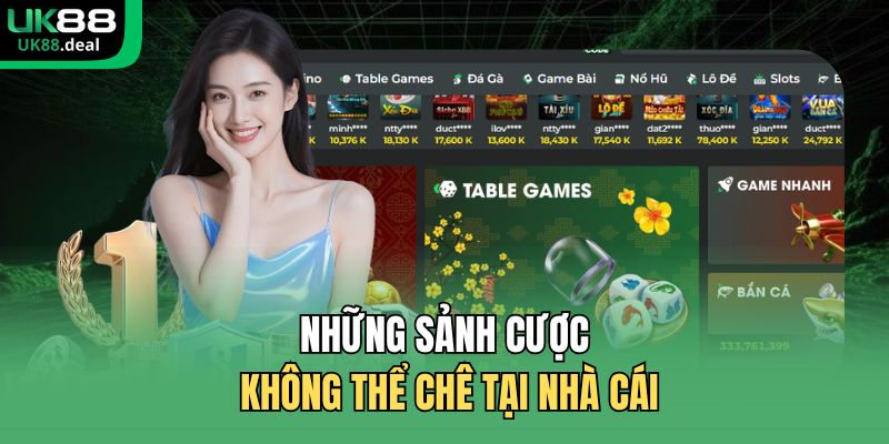 UK88 16 Những sảnh cược không thể chê tại nhà cái